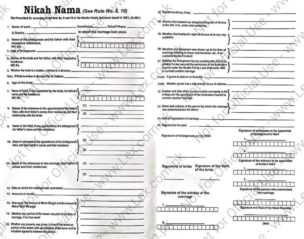 25 Clauses of Nikahnama in Pakistan Explained | Know Your Legal Rights Before You Sign 1 Left Image